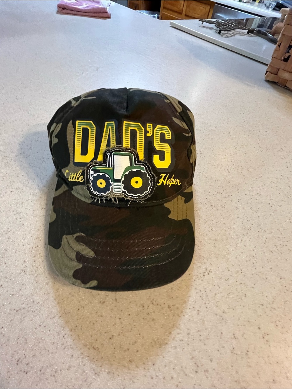 John Deere Camouflage Kids Cap with Yellow Tractor Patch
